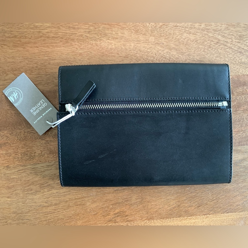 Genuine Leather Black Clutch - H&M